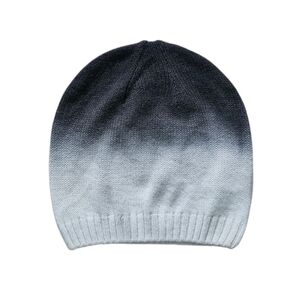 Old Navy Black & Light Gray Ombre Knit Beanie Hat